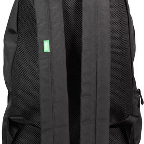 Tommy Hilfiger Black Polyester Men Backpack