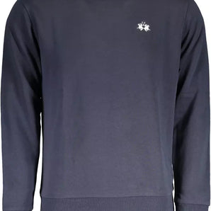 La Martina Blue Cotton Men Sweater