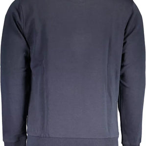 La Martina Blue Cotton Men Sweater