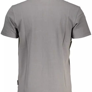 Napapijri Gray Cotton Men Polo Shirt