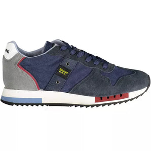 Blauer Chic Blue Sports Sneakers with Contrasting Accents