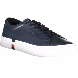 Tommy Hilfiger Blue Leather Men Sneaker