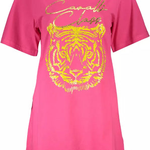 Cavalli Class Pink Cotton Women Top