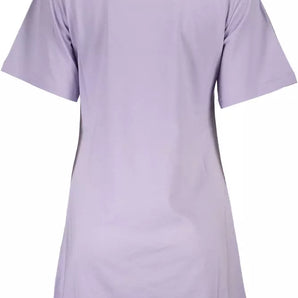 Cavalli Class Elegante camiseta morada de manga corta