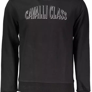 Cavalli Class Black Cotton Men Sweater