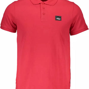 Cavalli Class Red Cotton Men Polo Shirt