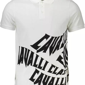 Cavalli Class White Cotton Men Polo