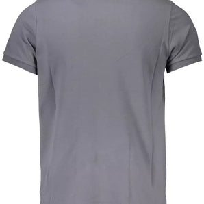 Cavalli Class Gray Cotton Men Polo Shirt