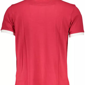 La Martina Red Cotton Men Polo