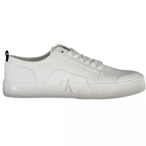 Calvin Klein White Cotton Men Sneaker