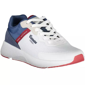 Carrera Sleek White Lace-Up Sneakers with Contrasting Accents