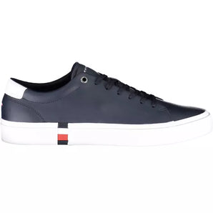 Tommy Hilfiger Blue Leather Men Sneaker