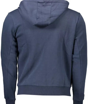 U.S. POLO ASSN. Chic Blue Hooded Zip Sweatshirt - Embroidered Detail