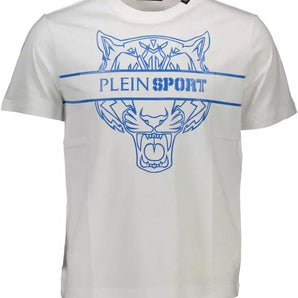 Plein Sport White Cotton Men T-Shirt