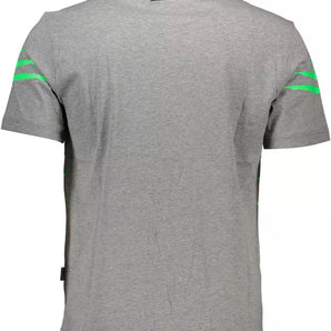 Plein Sport Gray Cotton Men T-Shirt