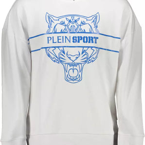 Plein Sport White Cotton Men Sweater