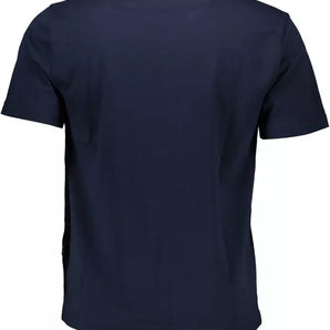 Plein Sport Elevated Blue Cotton Tee with Signature Details