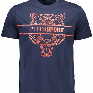 Plein Sport Blue Cotton Men T-Shirt