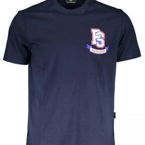 Camiseta con emblema azul y cuello redondo Plein Sport