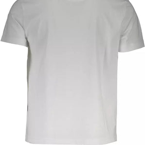 Plein Sport White V-Neck Logo Tee with Print Detail