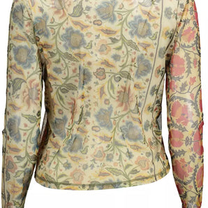 Desigual Camiseta Estampada Manga Larga Beige Elegante