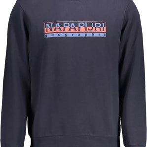 Sudadera con logo estampado de algodón azul de Napapijri