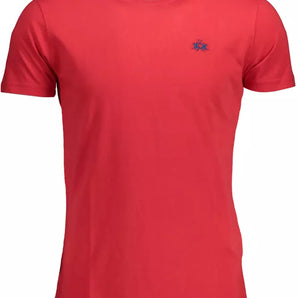 La Martina Red Cotton Men T-Shirt