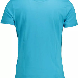 La Martina Blue Cotton Men T-Shirt