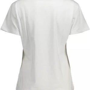 Kocca Elegante camiseta blanca estampada con detalles chic