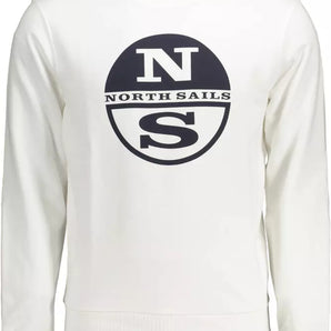 North Sails White Cotton Men Sweater