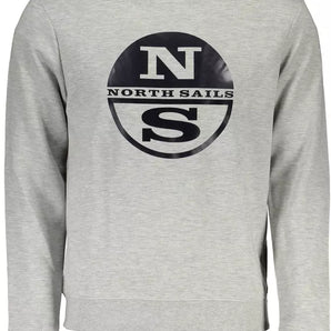 North Sails Gray Cotton Men Sweater