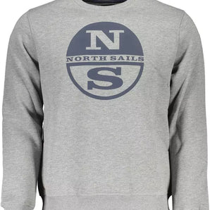 North Sails Gray Cotton Men Sweater