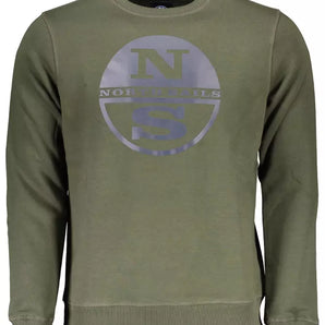 North Sails Green Cotton Men Sweater