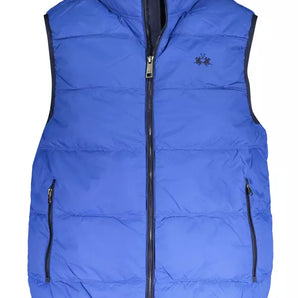 La Martina Blue Polyamide Men Jacket