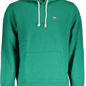 Levi's Green Cotton Hooded Sweatshirt with Logo