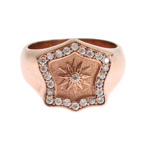 Nialaya Chic Pink Gold Plated Sterling Silver Ring