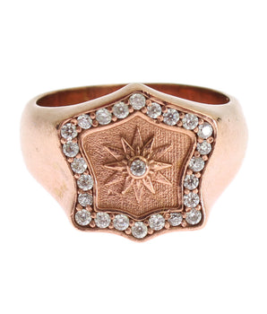 Nialaya Pink Gold 925 Silver Authentic Clear Ring