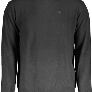 La Martina Black Wool Men Sweater