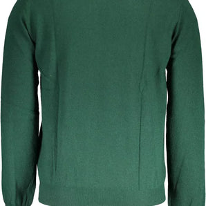 La Martina Green Wool Men Sweater