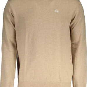 Jersey La Martina Elegante De Mezcla De Lana Beige Para Hombre