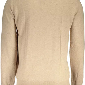 La Martina Beige Wool Men Sweater