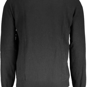 La Martina Black Wool Men Sweater