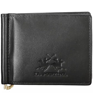 La Martina Black Leather Men Wallet