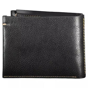 La Martina Black Leather Men Wallet