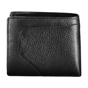 Cartera plegable Piquadro Sleek de piel negra con bloque RFID