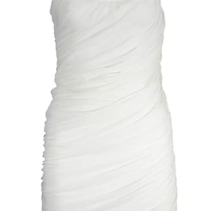 Marciano by Guess Elegant White Tank Dress with Zip Accent