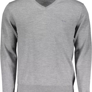 Harmont & Blaine Gray Wool Men Sweater