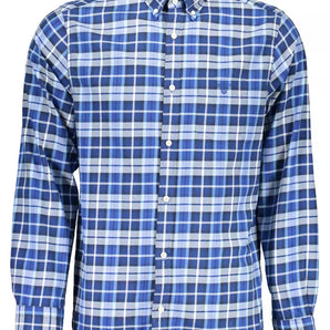 Camisa de manga larga de algodón azul clásica de Gant