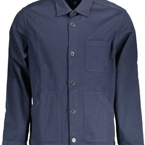 Gant Camisa Elegante De Algodón Azul De Manga Larga