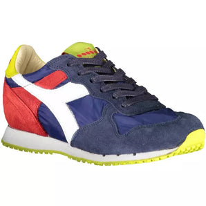 Diadora Elegante Zapatilla Con Cordones En Contraste Azul